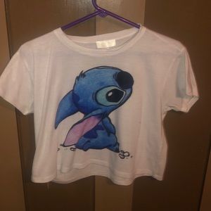 Disney Stitch Cropped Shirt